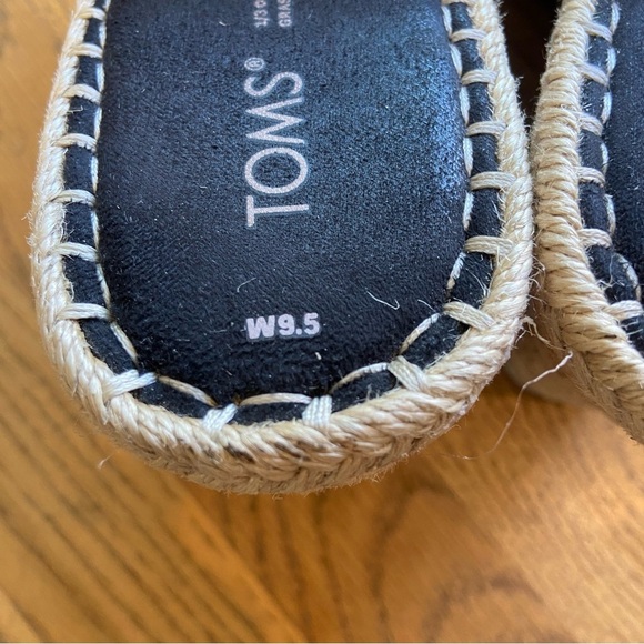 TOMS Monica Mule Espadrille Wedge Platform Sandals Black Size 9.5 - Picture 11 of 14